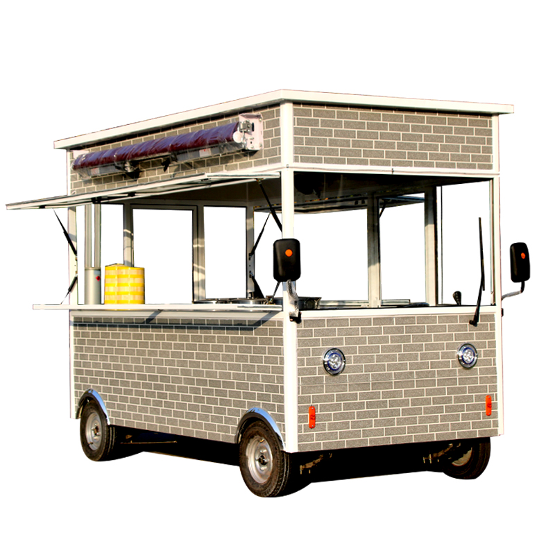 小吃车多功能餐车商用电动四轮移动餐车房车
