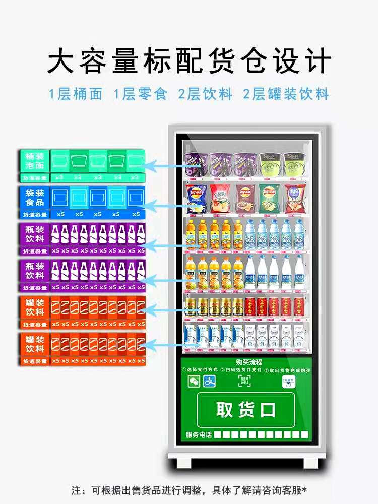 自动售货机零食饮料贩卖机商用自助售卖机智能机